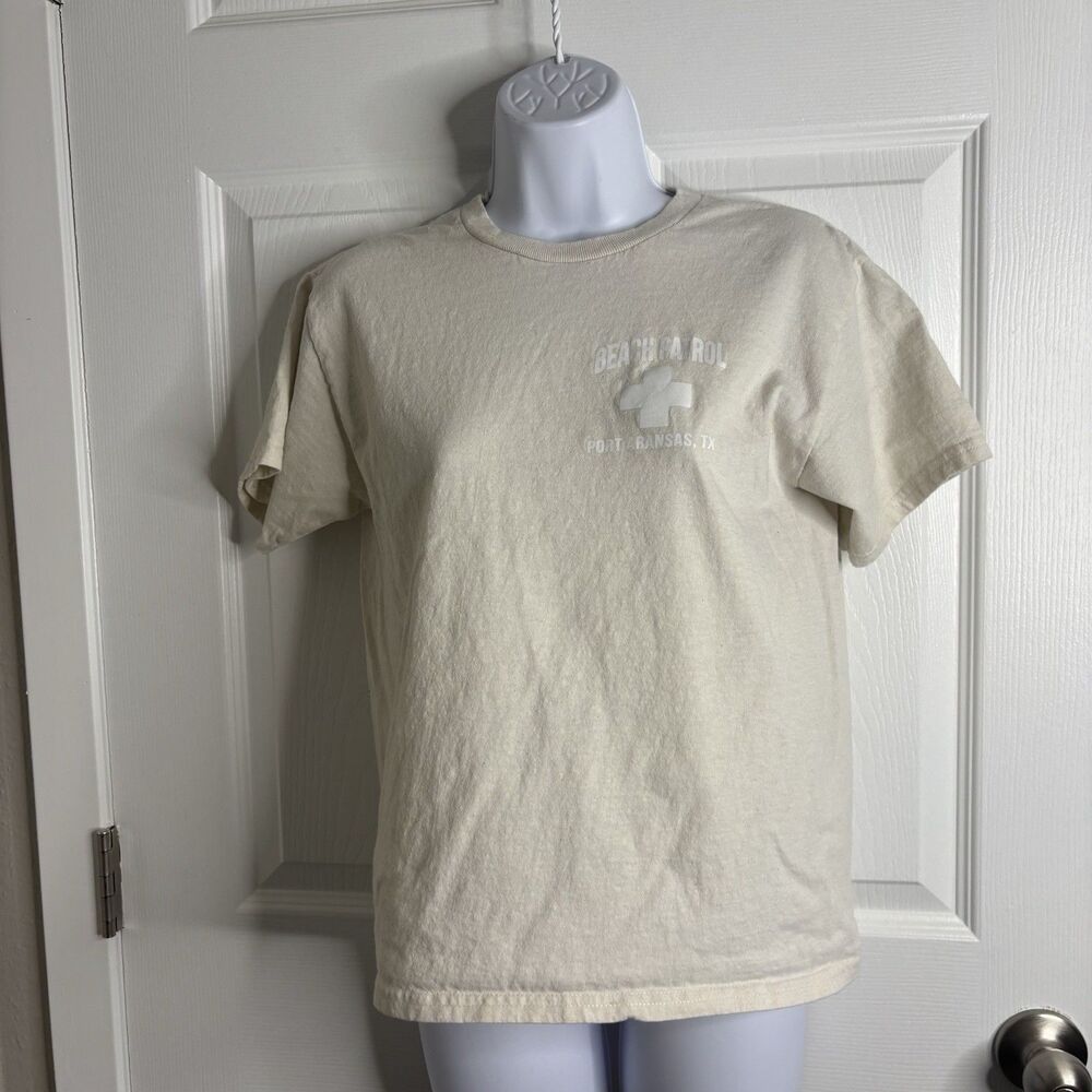 Gildan L Cream Beach Patrol Port Aransas TX Graphic T-Shirt